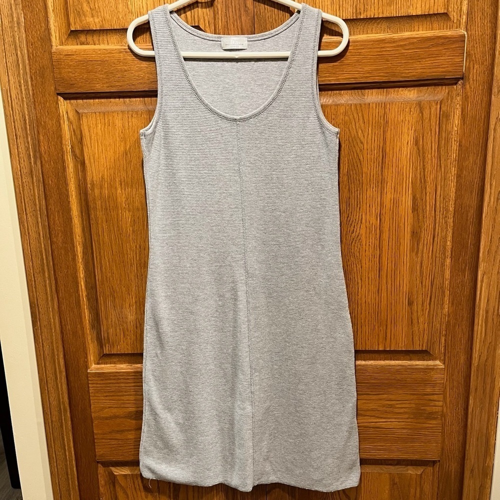 Non Fiction Homeware Gray Sleeveless Waffle Knit Sleeveless Dress - Size Small